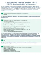 CON 2370 Simplified Acquisition Procedures Take 14 &vert;&NewLine;UPDATED Questions with 100&percnt; Verified Answers