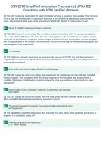 CON 2370 Simplified Acquisition Procedures &vert; UPDATED&NewLine;Questions with 100&percnt; Verified Answers