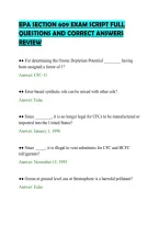 Epa Section 609 Exam Script Full Questions And Correct Answers Review