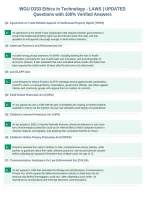 WGU D333 Ethics in Technology &shy; LAWS &vert; UPDATED&NewLine;Questions with 100&percnt; Verified Answers