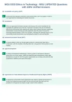 WGU D333 Ethics in Technology &shy; WGU &vert; UPDATED Questions&NewLine;with 100&percnt; Verified Answers