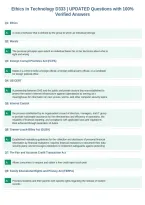 Ethics in Technology D333 &vert; UPDATED Questions with 100&percnt;&NewLine;Verified Answers