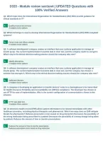 D333 &shy; Module review section4 &vert; UPDATED Questions with&NewLine;100&percnt; Verified Answers
