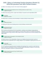 D333 &shy; Ethics In Technology Practice Questions &lpar;Section 2&rpar; &vert;&NewLine;UPDATED Questions with 100&percnt; Verified Answers