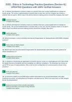 D333 &shy; Ethics In Technology Practice Questions &lpar;Section 4&rpar; &vert;&NewLine;UPDATED Questions with 100&percnt; Verified Answers