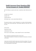 Health Insurance Exam Questions With &NewLine;Correct Answers A&plus; Graded 2026&sol;2027