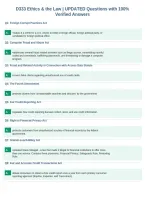 D333 Ethics & the Law &vert; UPDATED Questions with 100&percnt;&NewLine;Verified Answers