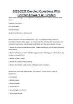 2026-2027 Devoted Questions With &NewLine;Correct Answers A&plus; Graded 
