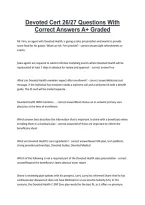 Devoted Cert 26&sol;27 Questions With &NewLine;Correct Answers A&plus; Graded 