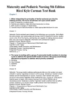 Test Bank for Maternity and Pediatric Nursing 4th Edition by Susan Ricci&comma; Theresa Kyle&comma; and Susan Carman &ndash; All Chapters Complete Guide&NewLine;&NewLine;