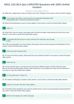 ENGL 1101 MLA Quiz &vert; UPDATED Questions with 100&percnt; Verified&NewLine;Answers