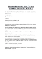 Devoted Questions With Correct &NewLine;Answers  A&plus; Graded 2026&sol;2027 