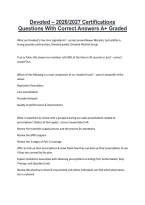 Devoted &ndash; 2026&sol;2027 Certifications &NewLine;Questions With Correct Answers A&plus; Graded 
