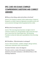 Epic Care 400 Exams Compiled&NewLine;Comprehensive Questions And Correct&NewLine;Answers