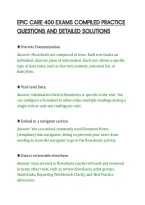 Epic Care 400 Exams Compiled Practice&NewLine;Questions And Detailed Solutions
