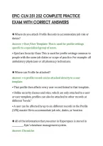 Epic Cln 251 252 Complete Practice&NewLine;Exam With Correct Answers