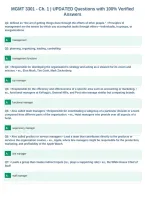 MGMT 3301 &shy; Ch&period; 1 &vert; UPDATED Questions with 100&percnt; Verified&NewLine;Answers&NewLine;