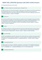 MGMT 3301 &vert; UPDATED Questions with 100&percnt; Verified Answers&NewLine;