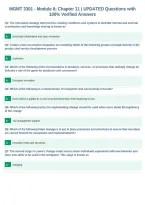 MGMT 3301 &shy; Module 8; Chapter 11 &vert; UPDATED Questions with&NewLine;100&percnt; Verified Answers