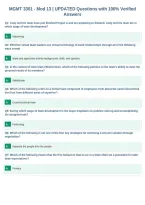 MGMT 3301 &shy; Mod 13 &vert; UPDATED Questions with 100&percnt; Verified&NewLine;Answers