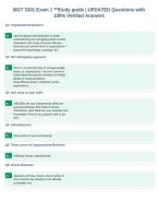 MGT 3301 Exam 1 &ast;&ast;Study guide &vert; UPDATED Questions with&NewLine;100&percnt; Verified Answers&NewLine;