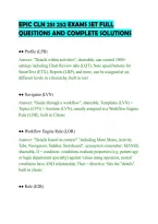 Epic Cln 251 252 Exams Set Full&NewLine;Questions And Complete Solutions