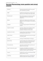 Nursing Pharmacology Semester 1 exam Actual 2026&sol;2027 Practice Questions And Study Guide Accurate Exam Complete Approved Questions With Well Elaborated Solutions And Detailed Ra