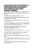 Uams Micro Case Study Module 4 Exam Questions And Answers With Complete Solutions Already Passed&excl;&excl;&excl;