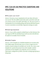 Epic Cln 251 252 Practice Questions And&NewLine;Solutions