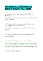 Epic Inp401 Full Questions And&NewLine;Correct Answers Final Paper