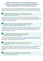 NPDES Construction Permits and OSHA Inspection&NewLine;Procedures&colon; Key Regulations and Compliance Strategies &vert;&NewLine;UPDATED Questions with 100&percnt; Verified Answers&NewLine;