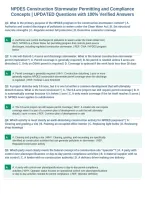 NPDES Construction Stormwater Permitting and Compliance&NewLine;Concepts &vert; UPDATED Questions with 100&percnt; Verified Answers