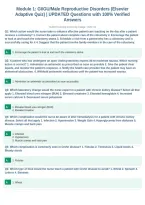 NUR 111 Module 1&colon; GI&sol;GU&sol;Male Reproductive Disorders &lpar;Elsevier&NewLine;Adaptive Quiz&rpar; &vert; UPDATED Questions with 100&percnt; Verified&NewLine;Answers