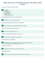 NUSC 1165 Exam 1 &vert; UPDATED Questions with 100&percnt; Verified&NewLine;Answers&NewLine;