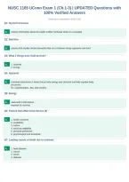 NUSC 1165 UConn Exam 1 &lpar;Ch&period;1&shy;3&rpar; &vert; UPDATED Questions with&NewLine;100&percnt; Verified Answers