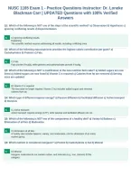 NUSC 1165 Exam 1 &shy; Practice Questions Instructor&colon; Dr&period; Loneke&NewLine;Blackman Carr &vert; UPDATED Questions with 100&percnt; Verified&NewLine;Answers&NewLine;