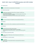 NUSC 1165 &shy; Exam 2 &vert; UPDATED Questions with 100&percnt; Verified&NewLine;Answers