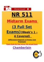 NR 511 Midterm Exams &ndash; Chamberlain Differential Diagnosis & Primary Care Practicum &vert; 3 Full Exam Sets&comma; Weeks 1&ndash;4 Practice Questions &lpar;Latest PDF&rpar;