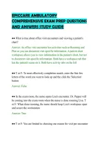 Epiccare Ambulatory&NewLine;Comprehensive Exam Prep Questions&NewLine;And Answers Study Guide