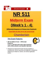 NR 511 Midterm Exam &ndash; Chamberlain Weeks 1&ndash;4 Practice Questions with Answers &lpar;Latest PDF&rpar;