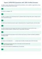 Sepsis &vert; UPDATED Questions with 100&percnt; Verified Answers&NewLine;