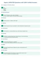 Sepsis &vert; UPDATED Questions with 100&percnt; Verified Answers&NewLine;