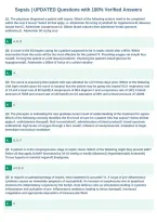 Sepsis &vert; UPDATED Questions with 100&percnt; Verified Answers&NewLine;