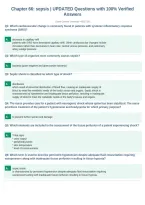 NSG 320 Chapter 66&colon; sepsis &vert; UPDATED Questions with 100&percnt; Verified&NewLine;Answers