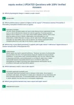 NURS 2000 sepsis evolve &vert; UPDATED Questions with 100&percnt; Verified&NewLine;Answers