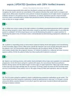 NURS 611 sepsis &vert; UPDATED Questions with 100&percnt; Verified Answers&NewLine;
