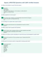 Sepsis &vert; UPDATED Questions with 100&percnt; Verified Answers&NewLine;