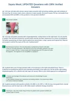 Sepsis Week &vert; UPDATED Questions with 100&percnt; Verified&NewLine;Answers&NewLine;