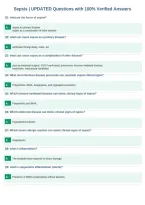 Sepsis &vert; UPDATED Questions with 100&percnt; Verified Answers&NewLine;