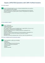 Sepsis &vert; UPDATED Questions with 100&percnt; Verified Answers&NewLine;